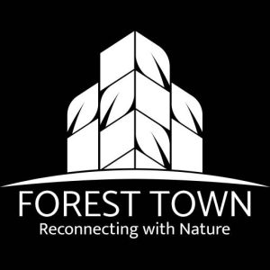 Forest Town Logo - White