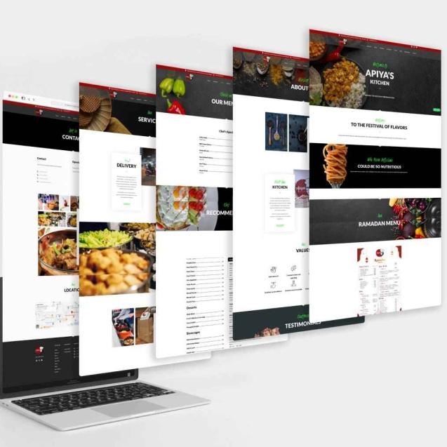 Apiyas Kitchen Website Mockup